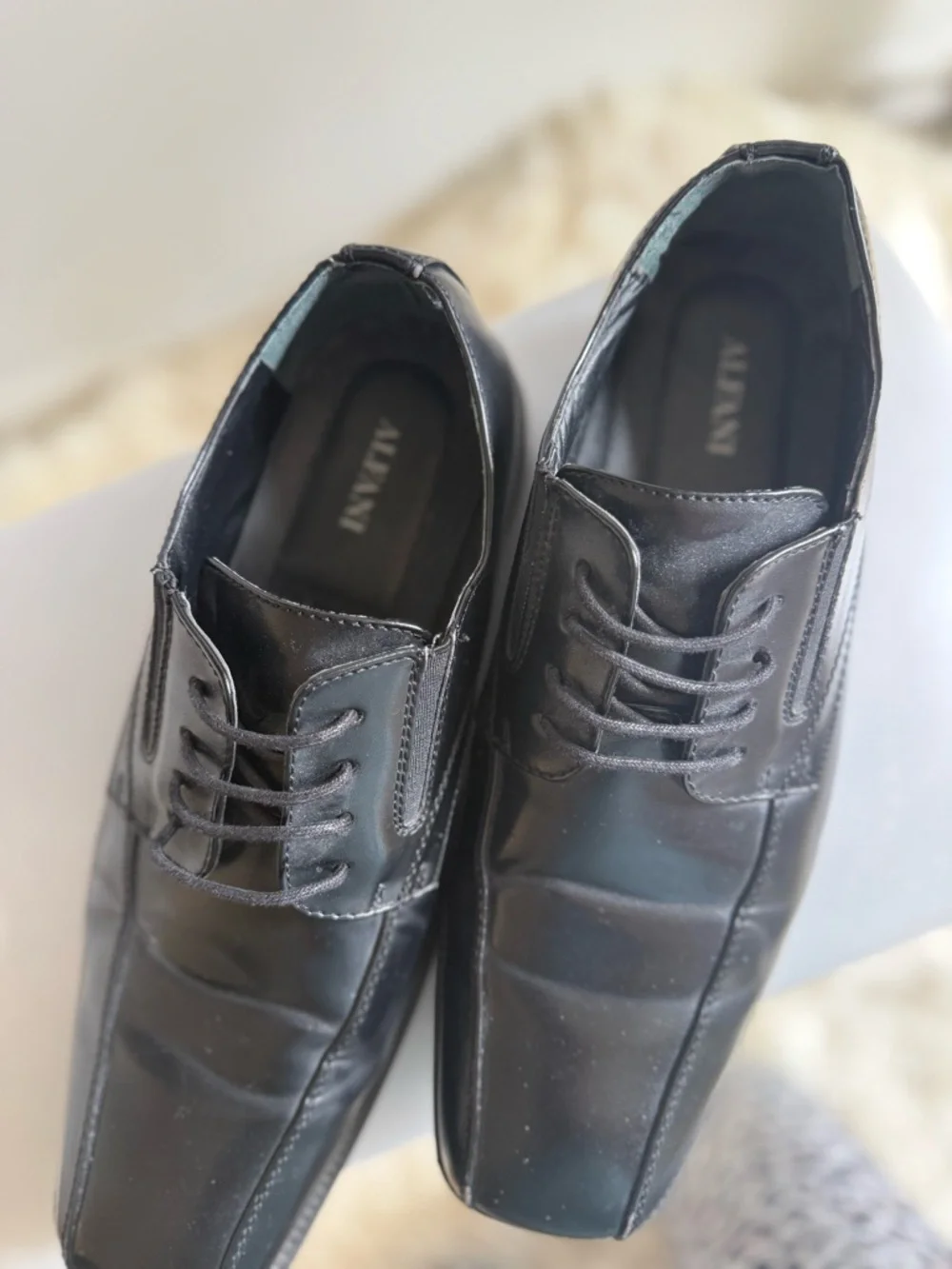 Men's Black Lace-Up Oxford Dress Shoes Alfani